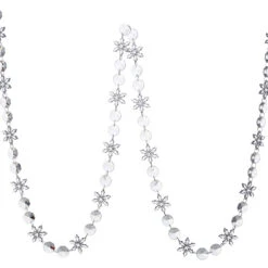 Snowflake Garland - Clear Acrylic - Beads & Snowflakes - 6ft