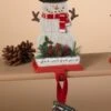 Snowman Stocking Hanger - Red Scarf/Top Hat - 8.25in -Christmas Tree Hill Store snowman stocking hanger red scarf top hat 8 25in 13