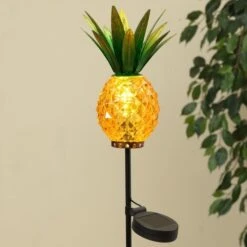 Solar Lighted Pineapple Yard Stake - 29.3in