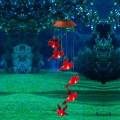 Solar Wind Chime - Red Cardinals - 26.38 Inch